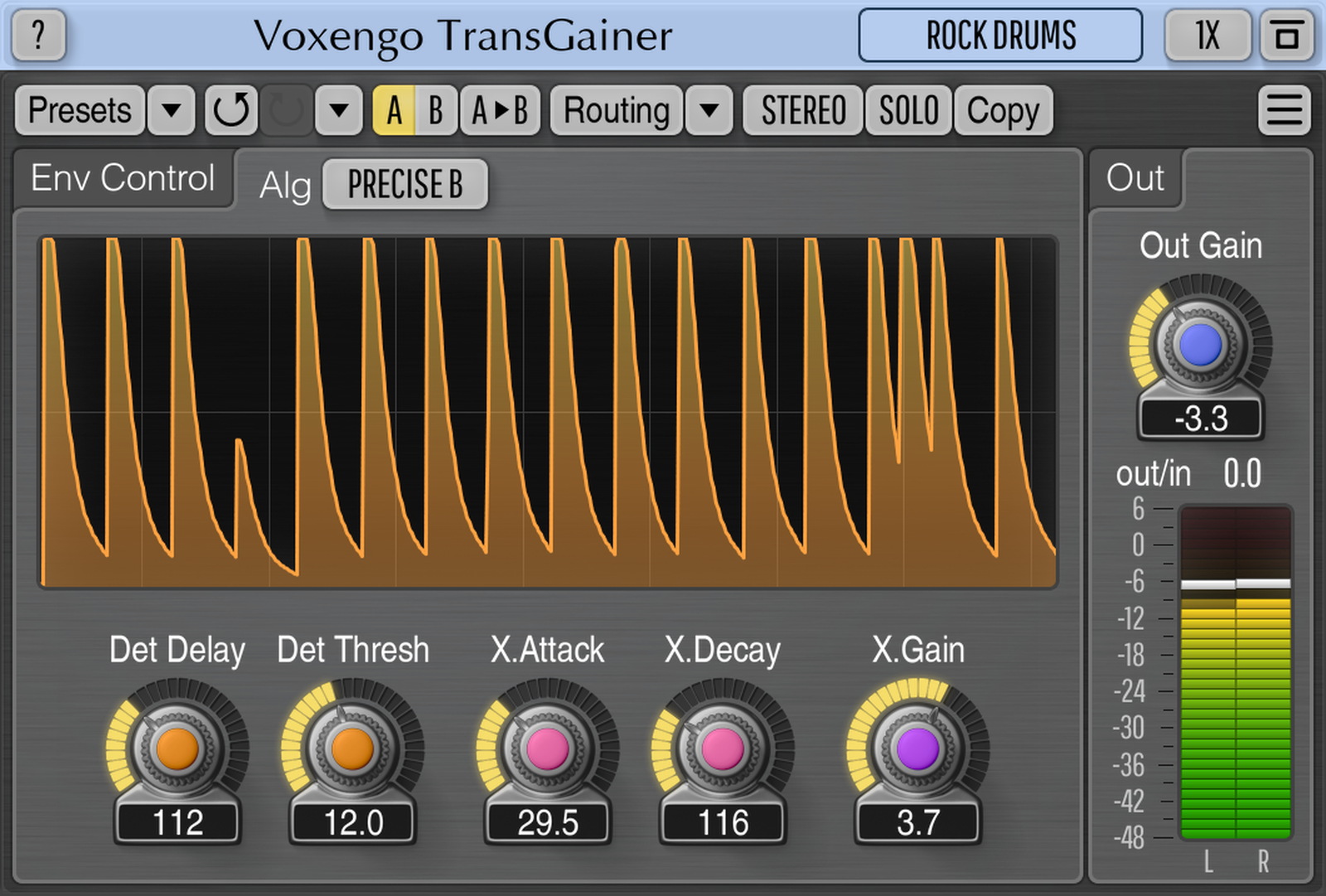 Click to view Voxengo TransGainer 1.2 screenshot
