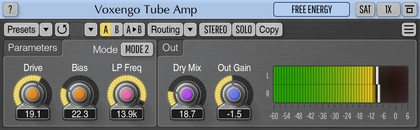 Voxengo Tube Amp developer interface artwork