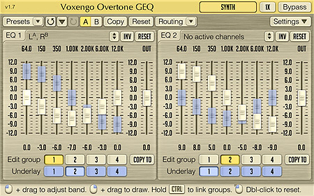 Voxengo Overtone GEQ 1.7 Screenshot