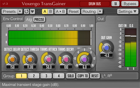 Voxengo TransGainer 1.3 Screenshot
