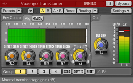 Voxengo TransGainer 1.4 Screenshot