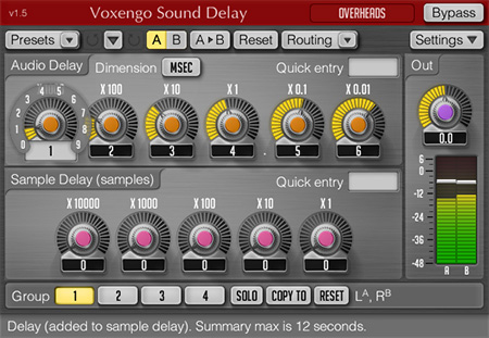 Voxengo Sound Delay 1.5 Screenshot