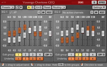 Voxengo Overtone GEQ 1.11 Screenshot