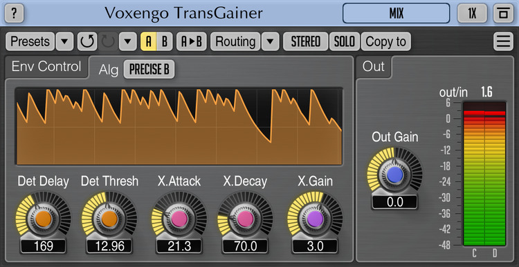 Voxengo TransGainer 1.8 Screenshot