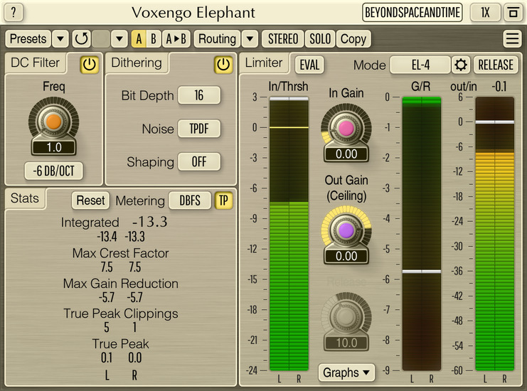 Voxengo Elephant 4.16 Screenshot