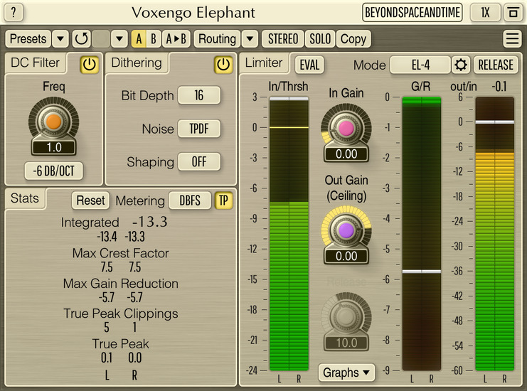 Voxengo Elephant 4.16 Screenshot